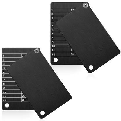 Hotop 4 Plates Steel Wallet Crypto Cryptocurrency Seed Storage Crypto Wallet for Bitcoin Hardware Cold Wallet Backup Compatible with BIP39 Hardware (Black)