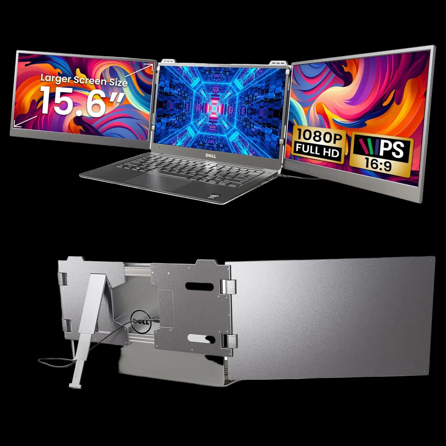 Laptop Screen Extender 15.6" FHD 1080P IPS Triple Monitor